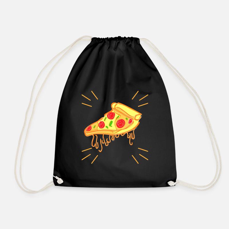 Pizza - Turnbeutel - Schwarz