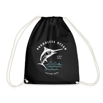 Boundless ocean,explore more - Drawstring Bag - black - Front