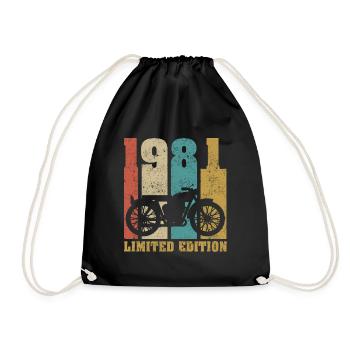 Vintage Moto 1981 Rétro Cadeau D'anniversaire - Sac de sport léger - noir - Devant