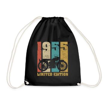 Vintage Moto 1955 Rétro Cadeau D'anniversaire - Sac de sport léger - noir - Devant