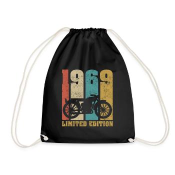 Vintage Moto 1969 Rétro Cadeau D'anniversaire - Sac de sport léger - noir - Devant