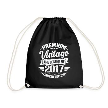 Jahrgang 2017 Limited Edition - Turnbeutel - Schwarz - Vorne