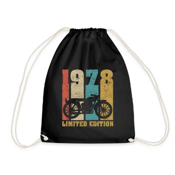 Vintage Moto 1978 Rétro Cadeau D'anniversaire - Sac de sport léger - noir - Devant