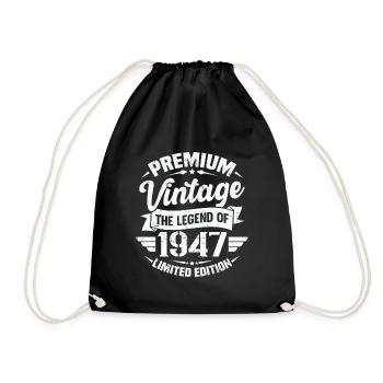 Vintage 1947 Limited Edition - Drawstring Bag - black - Front