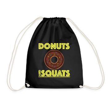 Donuts and Squats | Fitness, Gym, Lifestyle - Turnbeutel - Schwarz - Vorne