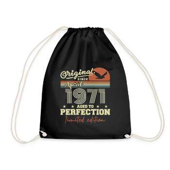 Cadeau Avril 1971 | 54ème Anniversaire Avril 1971 - Sac de sport léger - noir - Devant