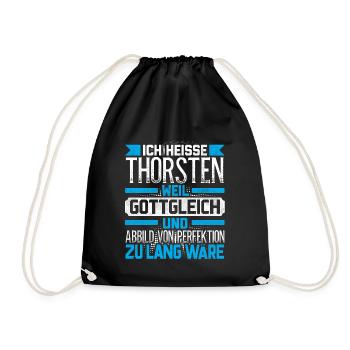 THORSTEN - Gottgleich - Turnbeutel - Schwarz - Vorne