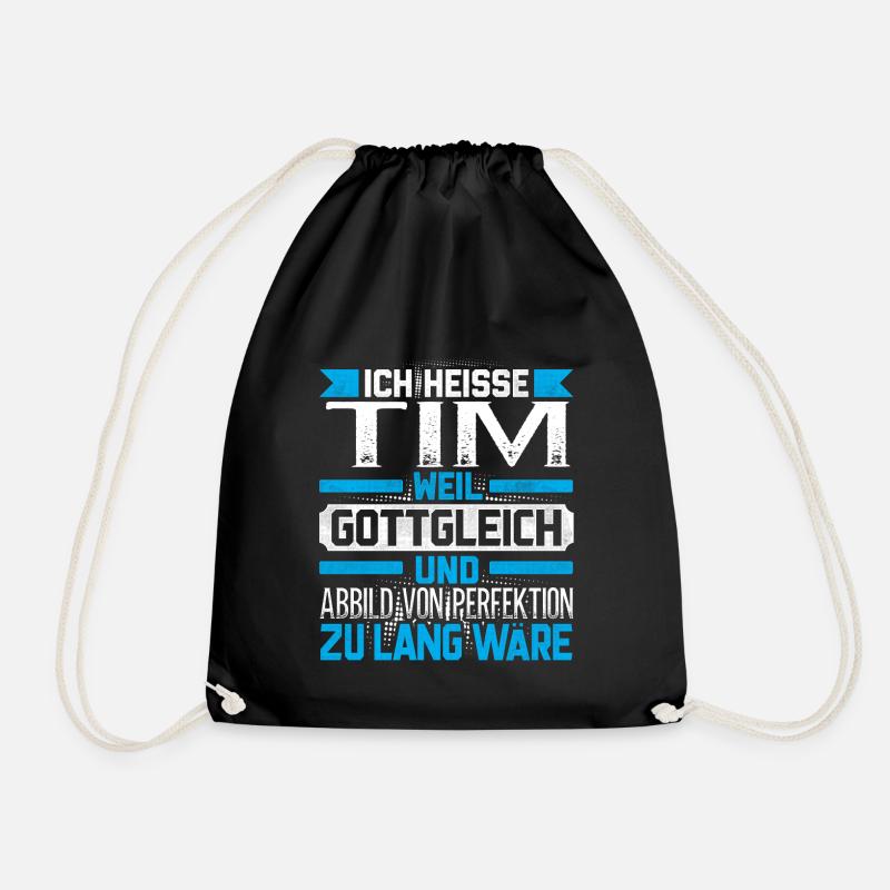TIM - Gottgleich - Turnbeutel - Schwarz