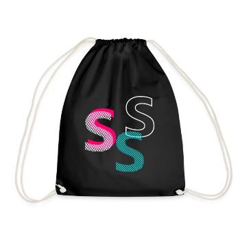 S Initial - Turnbeutel - Schwarz - Vorne