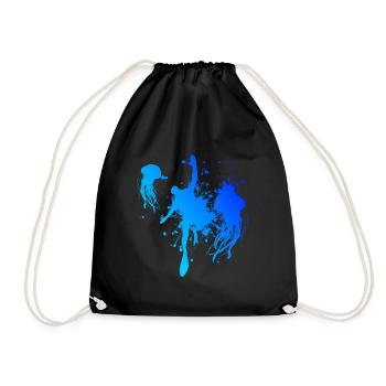 Scuba Taucher Diving Diver Scuba Tauchen - Drawstring Bag - black - Front