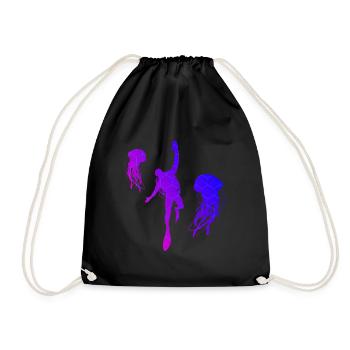 Scuba Divers Scuba Diving Ladies Scuba Diver - Drawstring Bag - black - Front