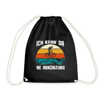 Ich kenn da ne Abkürzung - Turnbeutel - Schwarz - Vorne