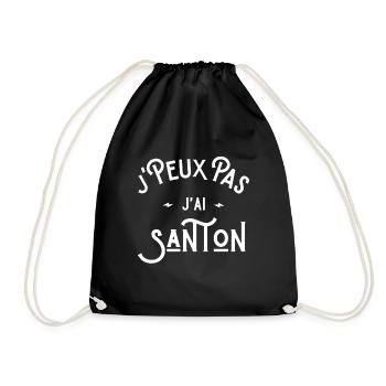 je peux pas j'ai santon cadeau humour citations - Sac de sport léger - noir - Devant