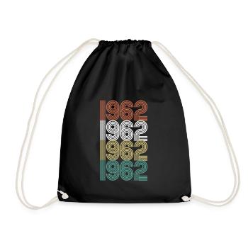 1962 cadeau Anniversaire Noel personnalisé - Sac de sport léger - noir - Devant
