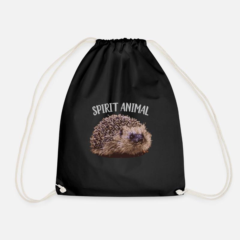 Igel-Geist-Tier - Turnbeutel - Schwarz