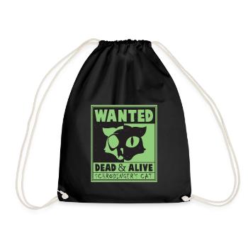 Schrodingers Cat Wanted Physique morte et vivante - Sac de sport léger - noir - Devant