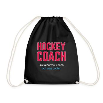 Hockey Coach Like A Normal Coach - Drawstring Bag - black - Front