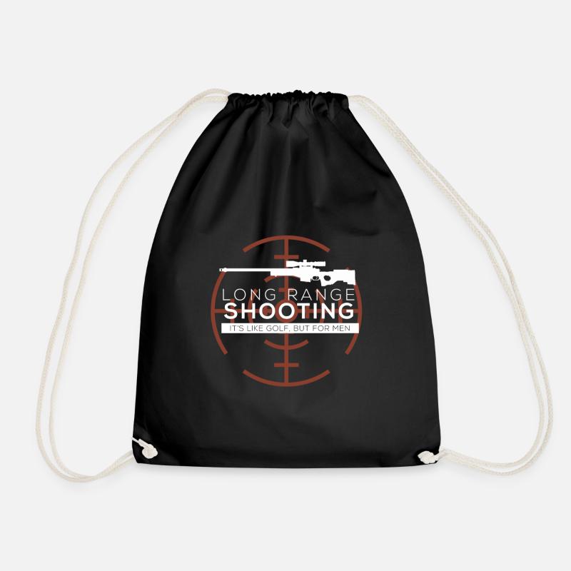 Long Range Shooting - Drawstring Bag - black