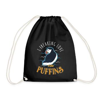 I Freaking Love Puffins - Sac de sport léger - noir - Devant