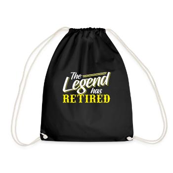 The Legend Has Retired - Drawstring Bag - black - Front