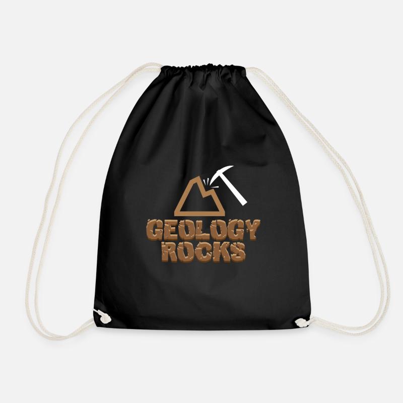 Geology Rocks - Drawstring Bag - black