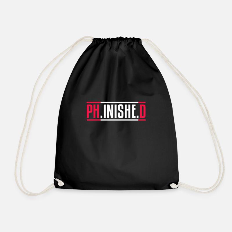 Phinished PhD - Turnbeutel - Schwarz