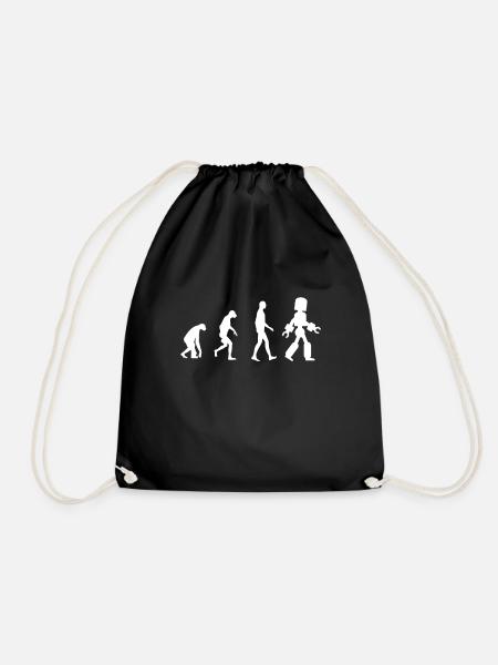 Robot Evolution - Drawstring Bag - black