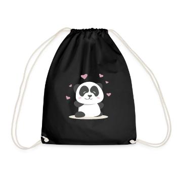 Kawaii Panda - Drawstring Bag - black - Front
