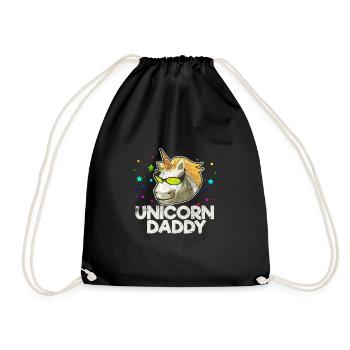 Unicorn Daddy - Drawstring Bag - black - Front