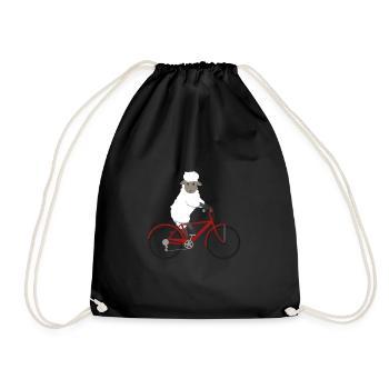 Moutons, équitation, a, cycliste, fermier, vélo, moutons - Sac de sport léger - noir - Devant