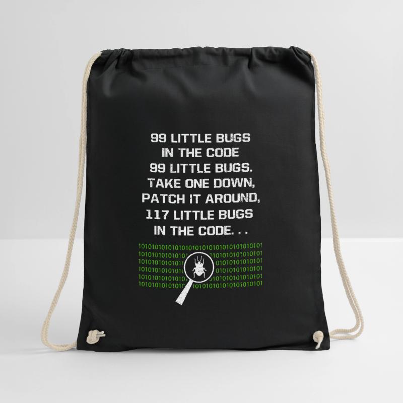 99 petits bugs dans le programme Code Computer Geek Sac de sport léger