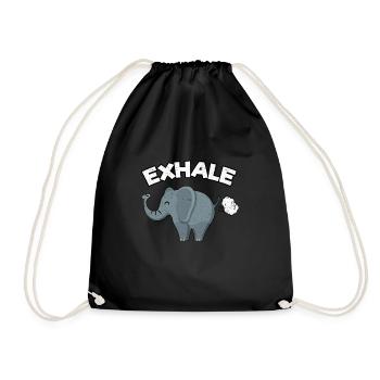 Expirez Elephant Fart Animal Yoga Humour Namaste - Sac de sport léger - noir - Devant