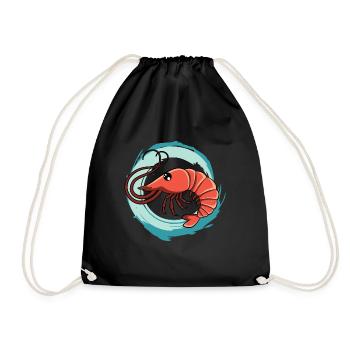 Shrimp - Drawstring Bag - black - Front