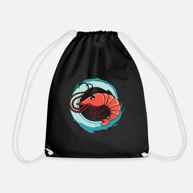 Shrimp - Drawstring Bag - black