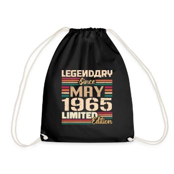 Mai 1965 Mai - Jubiläum Mai 1965 - Turnbeutel - Schwarz - Vorne