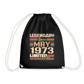Mai 1973 Mai - Jubilé Mai 1973 - Sac de sport léger - noir - Devant