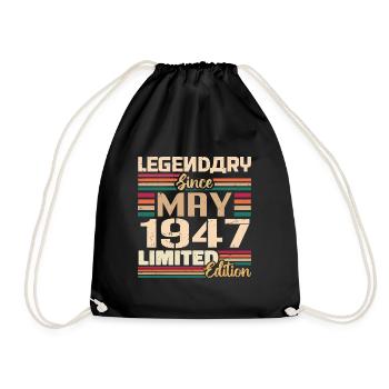 Mai 1947 Mai - Jubilé Mai 1947 - Sac de sport léger - noir - Devant