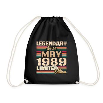 Mai 1989 Mai - Jubilé Mai 1989 - Sac de sport léger - noir - Devant
