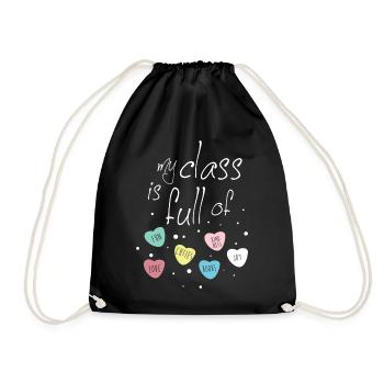 Primary school primary school teacher - Drawstring Bag - black - Front