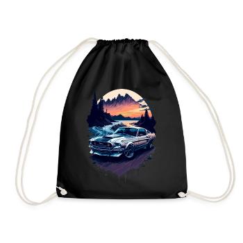 Voiture de sport - Sac de sport léger - noir - Devant