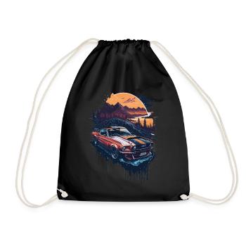 Classic sports car - Drawstring Bag - black - Front