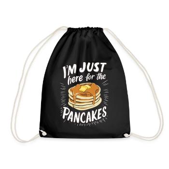 Pancakes Breakfast Food Pancake - Drawstring Bag - black - Front