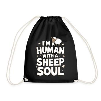Sheep Sheep Farmer Lamb Farmer - Drawstring Bag - black - Front