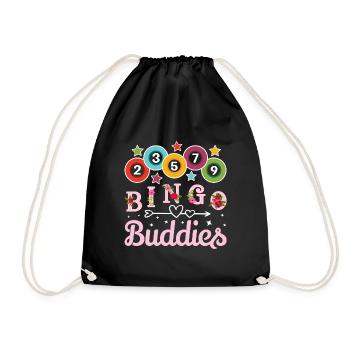 Bingo Buddies Funny Bingo Couple Lucky Game - Turnbeutel - Schwarz - Vorne