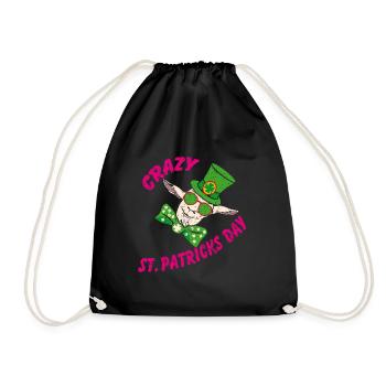 Folle Saint-Patrick Drôle Chèvre Folle - Sac de sport léger - noir - Devant