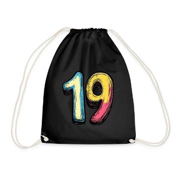 Bande dessinée à 19 chiffres - Sac de sport léger - noir - Devant