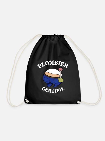 Humour plombier certifié - Sourire du plombier - Sac de sport léger - noir