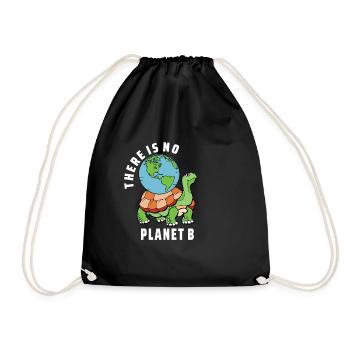 there is no planet b - Drawstring Bag - black - Front