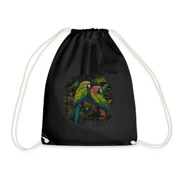 Bébé perroquet oiseau Ara Wilderness - Sac de sport léger - noir - Devant