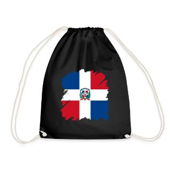 Dominican Republic Flag Dom Rep Flag Travel - Drawstring Bag - black - Front